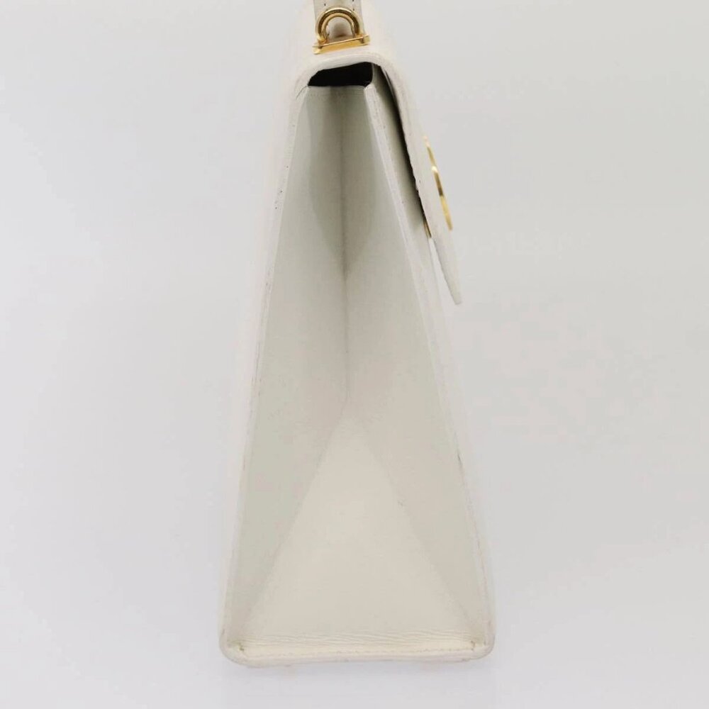 CELINE Shoulder Bag Leather 2way White Auth 83132 - Picture 5 of 16